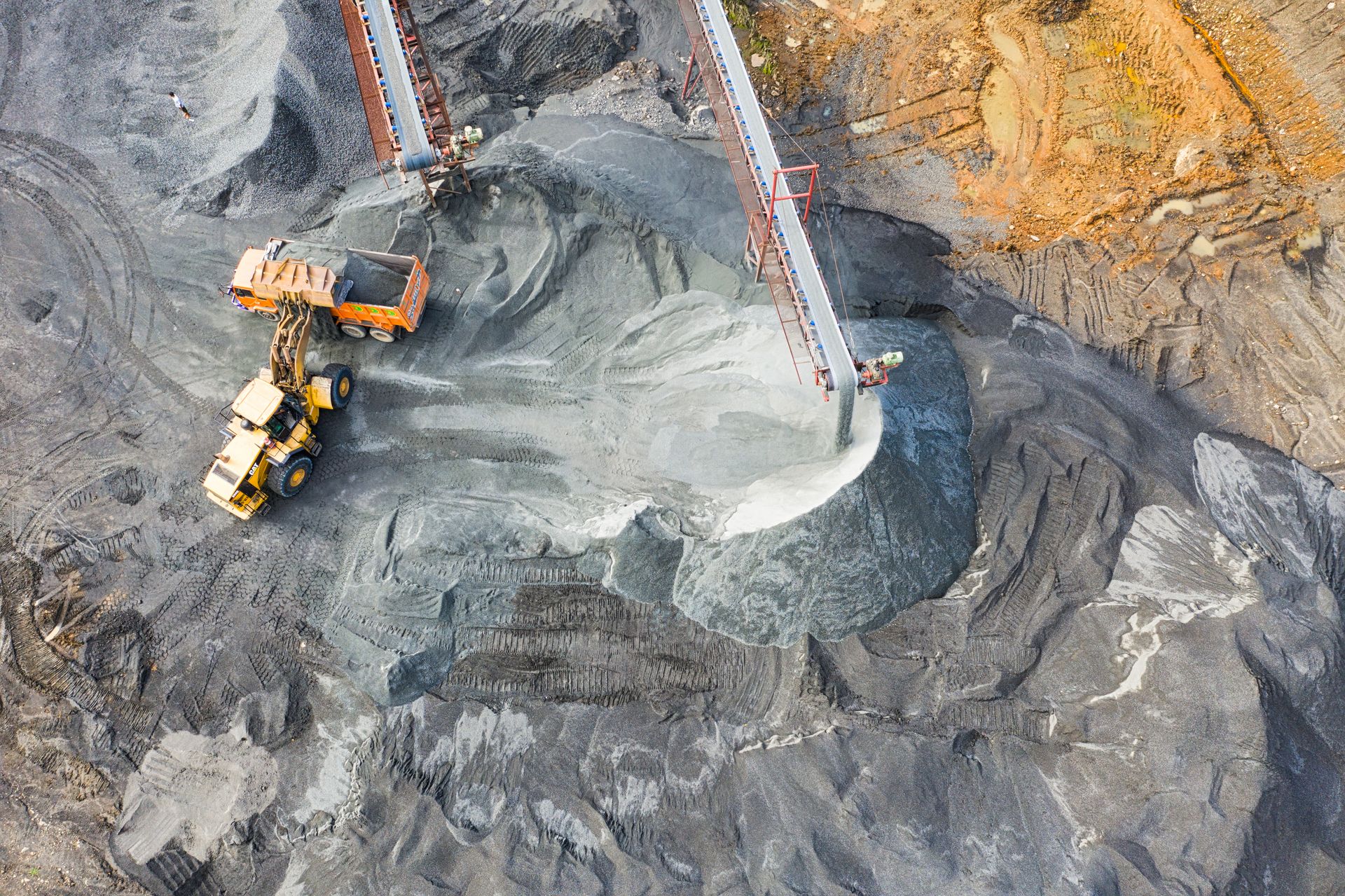 Mine loading area seen from above